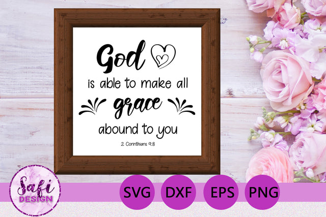 God is Able Bible Verse SVG SVG Safi Design 