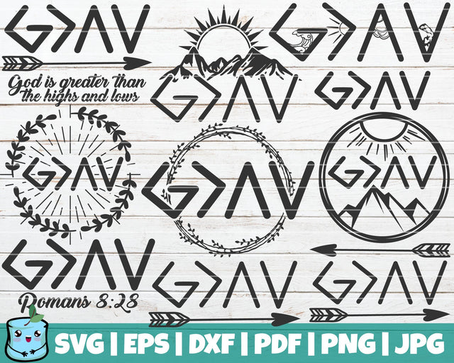 God Is Greater Than The Highs And Lows SVG Bundle SVG MintyMarshmallows 
