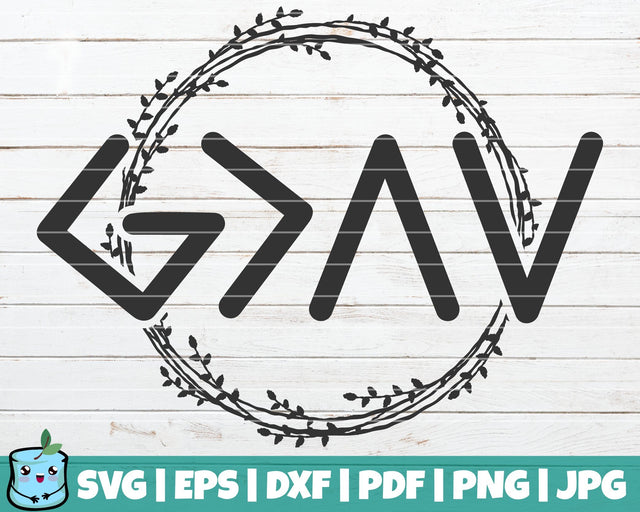 God Is Greater Than The Highs And Lows Wreath SVG MintyMarshmallows 