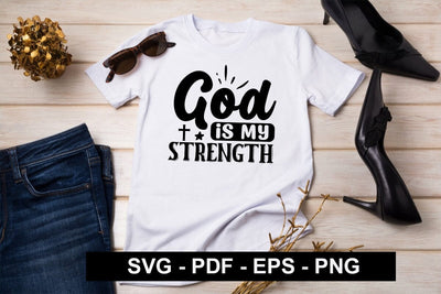 God is my strength SVG SVG CraftingStudio 