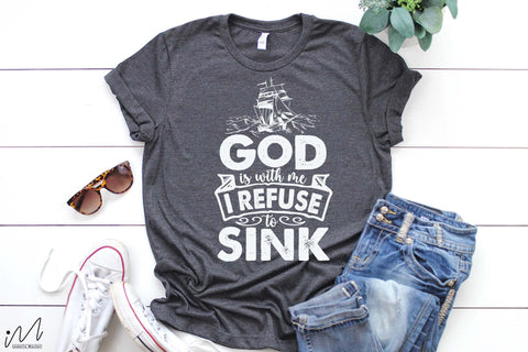 God is with me I refuse to sink svg, Jesus svg, Faith svg, Storm svg, God svg, Faith svg, Storm t shirt svg, Christian svg SVG Isabella Machell 