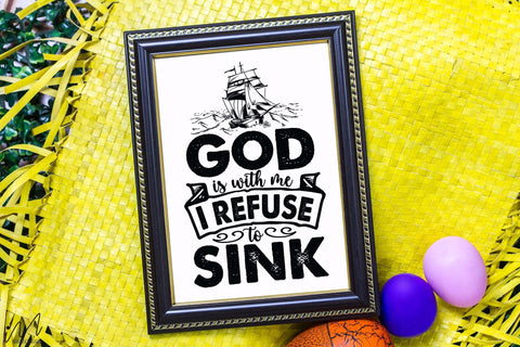 God is with me I refuse to sink svg, Jesus svg, Faith svg, Storm svg, God svg, Faith svg, Storm t shirt svg, Christian svg SVG Isabella Machell 