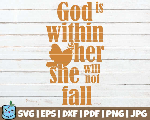 God Is Within Her She Will Not Fall SVG MintyMarshmallows 