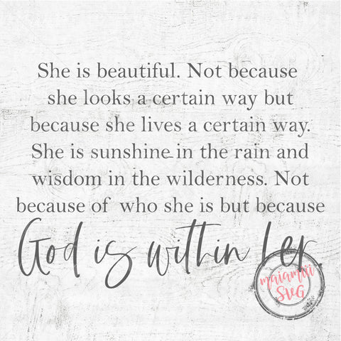 God Is Within Her Svg, Christian Quote Svg, Scripture Svg, God Is With Her, Bible Verse Svg SVG MaiamiiiSVG 