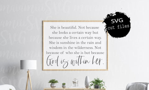 God Is Within Her Svg, Christian Quote Svg, Scripture Svg, God Is With Her, Bible Verse Svg SVG MaiamiiiSVG 
