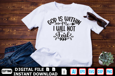 God is Within Me I Will Not Fail SVG Craftlabsvg24 