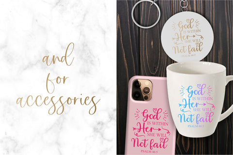 God is withing her she will not fail, Christian SVG, Bible Verse SVG, Empowered Woman, SVG Cut File, Christian Sayings for Women, Motivational SVG, Inspirational SVG, Proverbs, SVG for Shirts, Spiritual SVG, SVG Cut File, Religious SVG, Scripture SVG SVG KatineDesign 