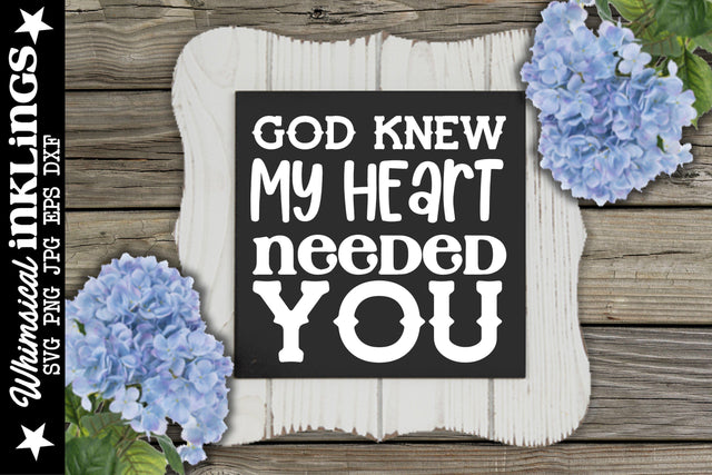 God Knew SVG SVG Whimsical Inklings 
