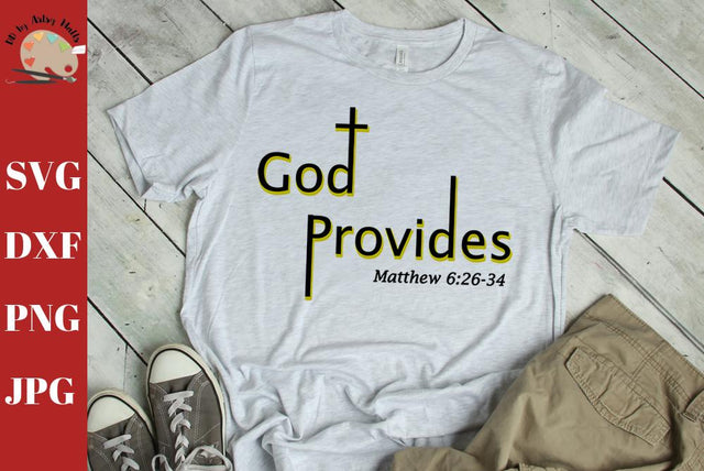 God Provides - Christian Scripture - Matthew 6:26-34 svg cut file SVG The Artsy Spot 