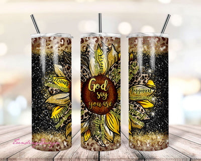 God Says You Are, Strong Chosen, Bible Verse Gift Tumbler PNG, Skinny Tumbler Png for Straight/Tapered Tumbler Design Sublimation TrendingDesign 