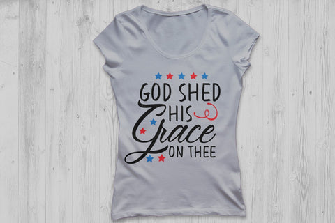 God Shed His Grace On Thee| 4th of July SVG Cutting Files SVG CosmosFineArt 