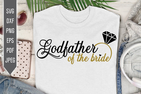 Godfather of the Bride Svg. Wedding Svg. Bride Team Svg. Wedding Roles Svg. Wedding Party Svg. Cricut, Silhouette, Iron On, Dxf, Eps, Png SVG Mint And Beer Creations 