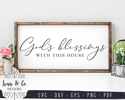 God’s Blessings with this House SVG Files | Family | Home | God Blessed | Christian SVG (949376305) SVG Ivan & Co. Designs 