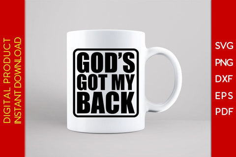 God's Got My Back Christian SVG PNG PDF Cut File SVG Creativedesigntee 