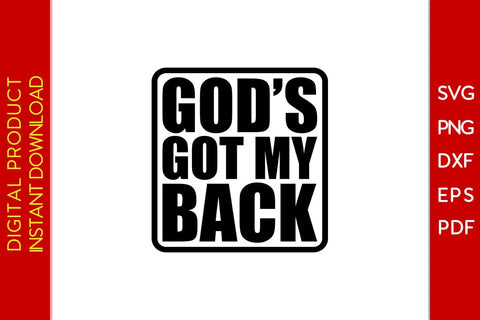 God's Got My Back Christian SVG PNG PDF Cut File SVG Creativedesigntee 