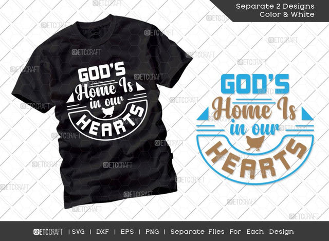 Gods Home Is In Our Hearts SVG Cut File | Farm Svg | Farmer Svg | Farmhouse Svg | Dairy Svg | Dxf | Eps | Png | Tshirt Design SVG ETC Craft 