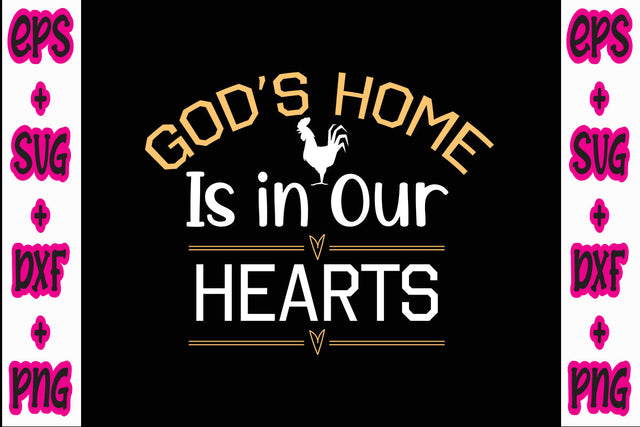 God's Home Is in Our Hearts SVG Nurstore 