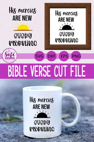 God's Mercies Bible Verse Cut File - SVG SVG Safi Design 