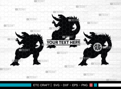 Godzilla Monogram, Godzilla Silhouette, Godzilla SVG, Rodan Godzilla Svg, Godzilla Monster Svg, Ghidorah Svg, SB00272 SVG ETC Craft 