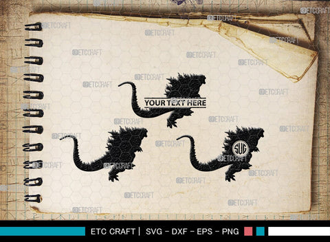 Godzilla Monogram, Godzilla Silhouette, Godzilla SVG, Rodan Godzilla Svg, Godzilla Monster Svg, Ghidorah Svg, SB00272 SVG ETC Craft 