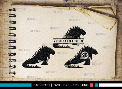 Godzilla Monogram, Godzilla Silhouette, Godzilla SVG, Rodan Godzilla Svg, Godzilla Monster Svg, Ghidorah Svg, SB00272 SVG ETC Craft 