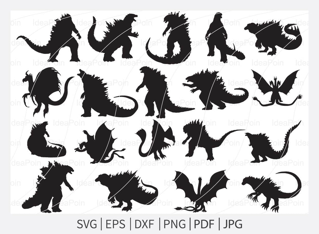 Godzilla File Icon Godzilla svg, Godzilla Silhouette, Godzilla Monster Svg, Godzilla Clip ...
