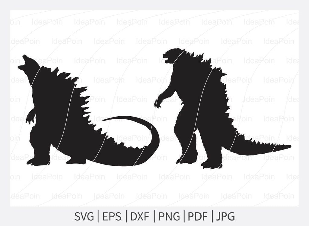 Godzilla Vector Line Godzilla svg, Godzilla Silhouette, Godzilla Monster Svg, Godzilla Clip ...