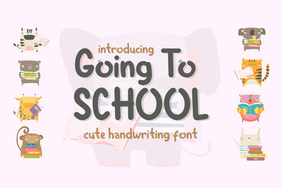 Going to School Font tlatoustype 