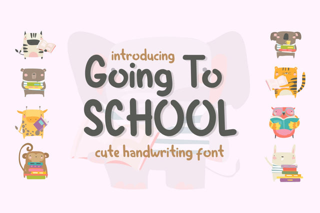 Going to School Font tlatoustype 
