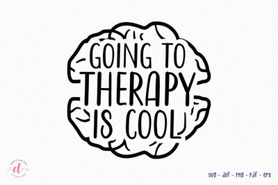 Going to Therapy is Cool | Mental Health SVG SVG CraftLabSVG 