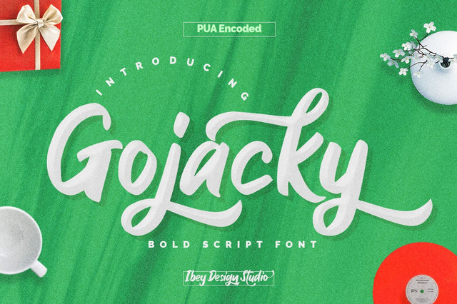 Gojacky - Bold Script Font Font Ibey Design 