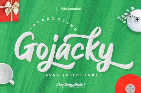 Gojacky - Bold Script Font Font Ibey Design 