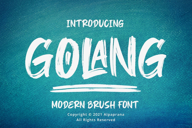 Golang - Modern Brush Font Font Alpaprana Studio 