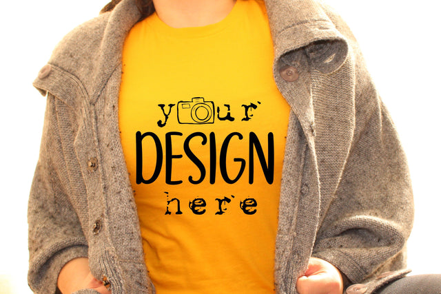 Gold 3001 Bella Canvas mockup, Lifestyle tshirt mockup, Gold mockup, Cute Shirt Mockups, Model Mockup Shirt, Boho Shirt Mockup,Model Mock up Mock Up Photo ArtStudio 