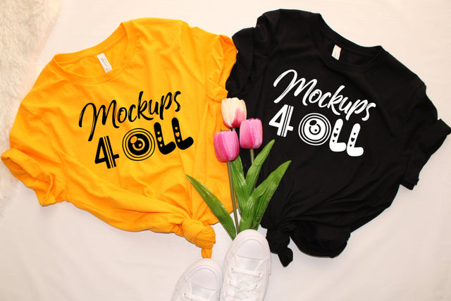 Gold and Black Bella Canvas 3001 T-Shirt Mockup,Lifestyle Mockup Shirt,Real Photo Mockup,Flat Lay Tshirt,Bella Canvas Mockup,Matching Mockup Mock Up Photo ArtStudio 
