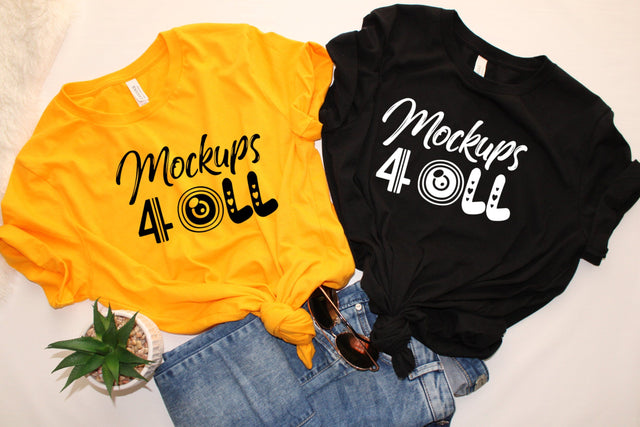Gold and Black Bella Canvas 3001 T-Shirt Mockup,Lifestyle Mockup Shirt,Real Photo Mockup,Flat Lay Tshirt,Bella Canvas Mockup,Matching Mockup Mock Up Photo ArtStudio 