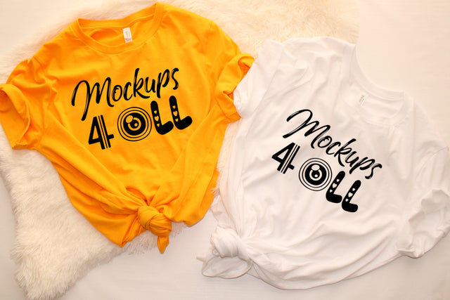 Gold and White Bella Canvas 3001 T-Shirt Mockup,Lifestyle Mockup Shirt,Real Photo,Flat Lay Tshirt,Bella Canvas Mockup,Matching Mockup Mock Up Photo ArtStudio 