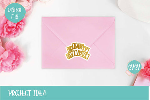 Gold Baby Shower Stickers Bundle Printable Stickers Sublimation OyoyStudioDigitals 