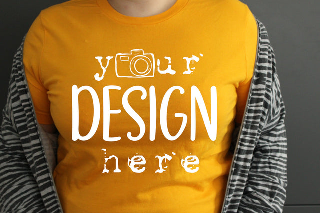 Gold Bella Canvas 3001 T-shirt Mockup, Model Mockup, Tee Mockup, Beautiful Lifestyle Mockup, Shirt mockup, Curvy Woman Mockup, JPG file Mock Up Photo ArtStudio 