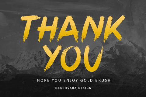 Gold Brush - Best Brush Font Font Illushvara Design 