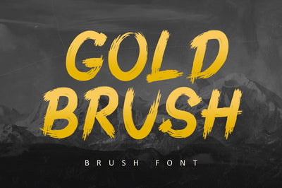 Gold Brush - Best Brush Font Font Illushvara Design 