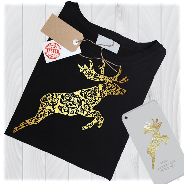 Gold Deer SVG Files for Cricut Designs | Christmas SVG Files SVG My Sew Cute Boutique 