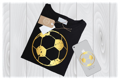Gold Distressed Football SVG Files for Cricut Design | Soccer Ball Svg | Grunge Football Svg | Love Soccer Svg | Soccer Mom Svg | Grunge Svg SVG My Sew Cute Boutique 