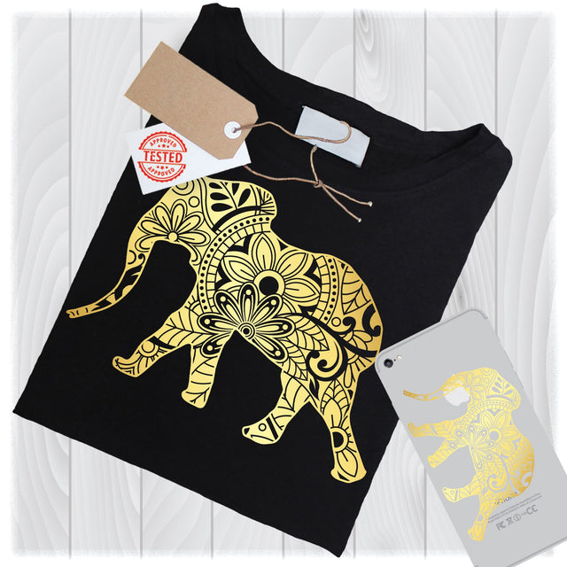 Gold Elephant Mandala Svg File | Zentangle Elephant Svg | Animal Zentangle Svg | Animal Svg | Elephant Clipart | Boy Elephant Png SVG My Sew Cute Boutique 