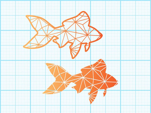 Gold fish Geomatical Print SVG Johan Ru designs 