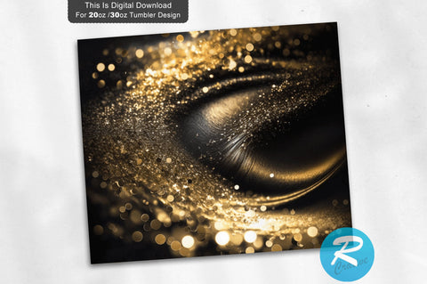 Gold Foil Glitter 20 oz / 30 oz Tumbler PNG Sublimation Regulrcrative 