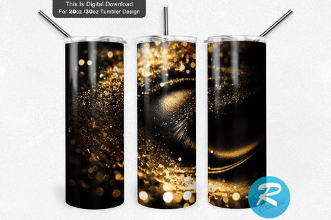 Gold Foil Glitter 20 oz / 30 oz Tumbler PNG Sublimation Regulrcrative 