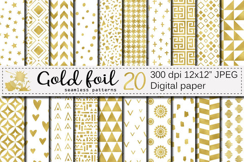 Gold foil seamless geometric patterns Digital Pattern VR Digital Design 