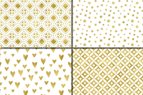 Gold foil seamless geometric patterns Digital Pattern VR Digital Design 