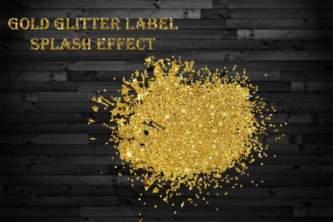 Gold glitter labels pack, Sparkle Clip Art, Sparkly Gold Shapes, Glittering, Splash Design, Brush, Overlay Clipart, Instant Digital download Digital Pattern ArtStudio 